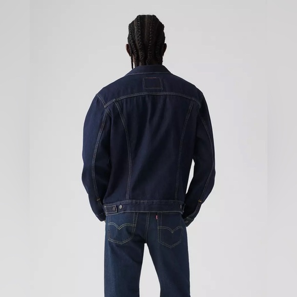 Levi’s Trucker jacket Men’s Size Large dark Blue Western Classic Denim Rugged - Picture 2 of 2